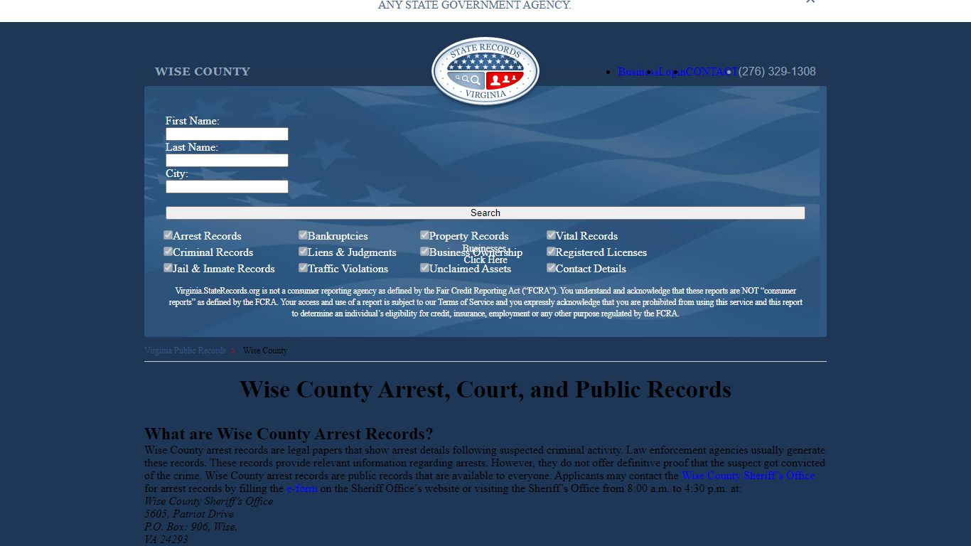 Wise County Arrest, Court, and Public Records